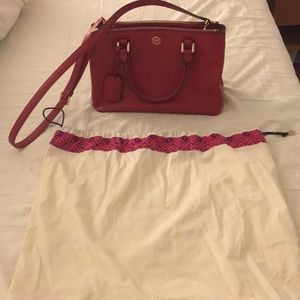 Tory Burch red satchel